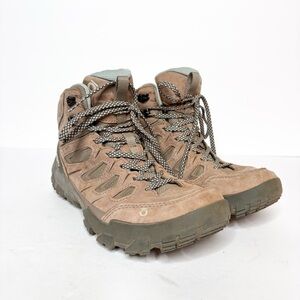 Oboz Sawtooth X Mid Waterproof Tan Gray Hiking Boots Size 7 Women’s